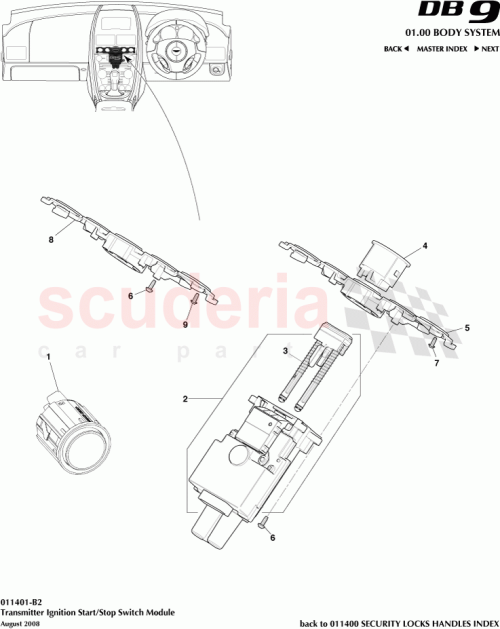 Part Diagram for Aston Martin 8D33-14A462-BH