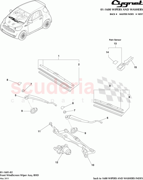 Part Diagram for Aston Martin 90182-10006