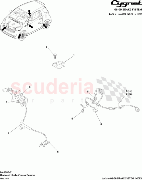 Part Diagram for Aston Martin 89543-74010