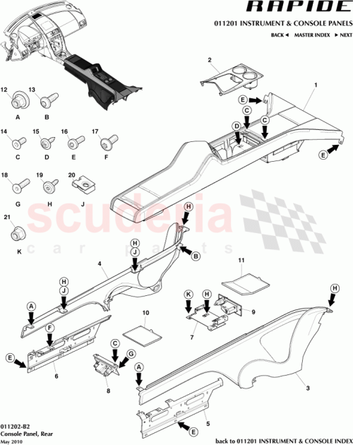 Part Diagram for Aston Martin 6G33-03837-AA