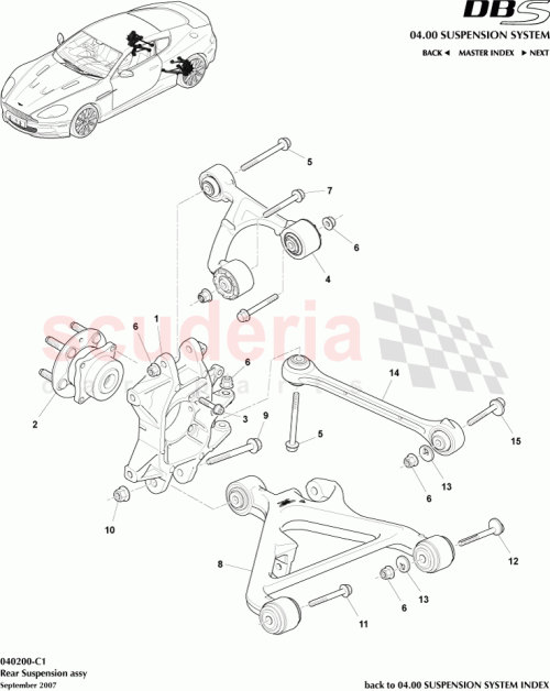 Part Diagram for Aston Martin 6G33-5B531-AE