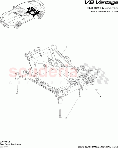 Part Diagram for Aston Martin 6G33-5F0222-AA