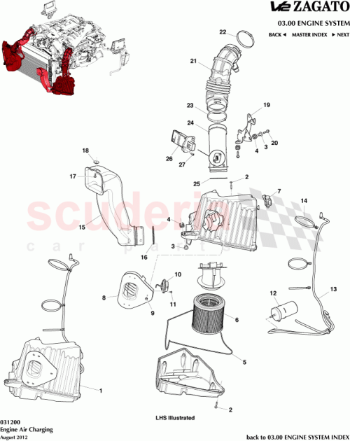 Part Diagram for Aston Martin BD23-9B609-AA