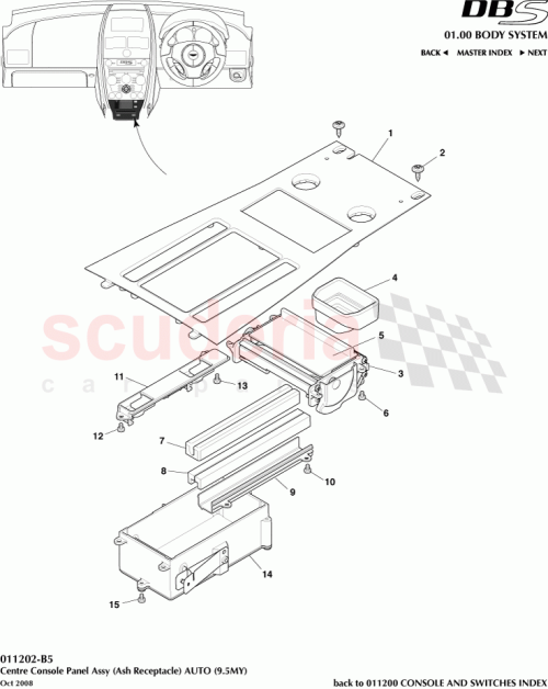 Part Diagram for Aston Martin 9D33-045A66-AB