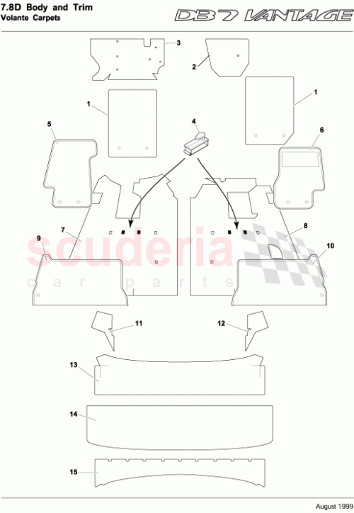 Part Diagram for Aston Martin 83-123609-ABW