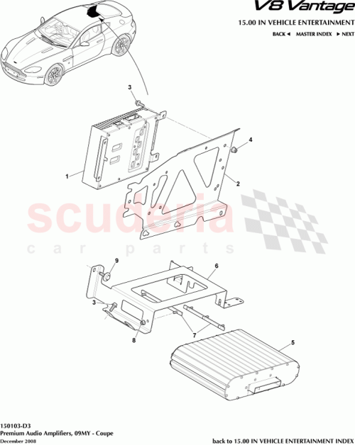 Part Diagram for Aston Martin 9D33-70G091-AA