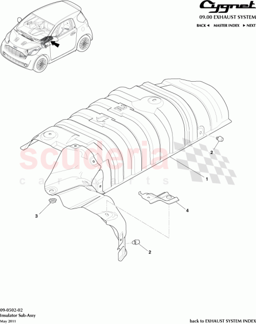 Part Diagram for Aston Martin 90541-07036
