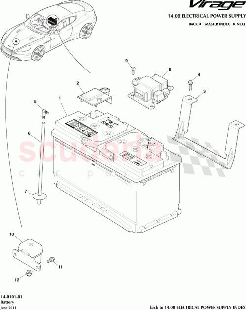 Part Diagram for Aston Martin 1X4310655BA