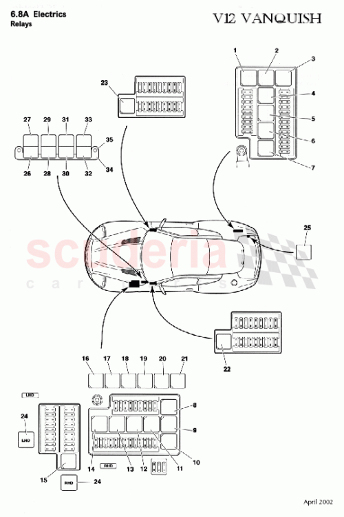 Part Diagram for Aston Martin 1R12-37-10486