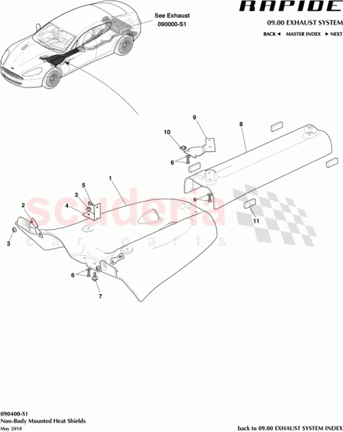 Part Diagram for Aston Martin AD43-46660-AA