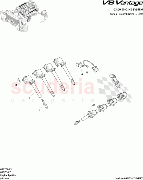 Part Diagram for Aston Martin 6G43-07-10056-PK