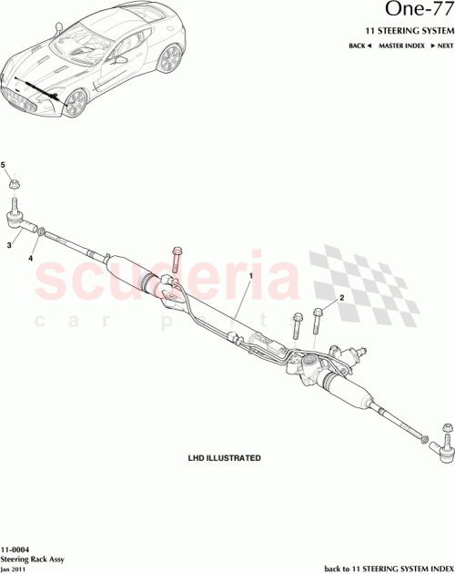 Part Diagram for Aston Martin 12023-03-7464-AA
