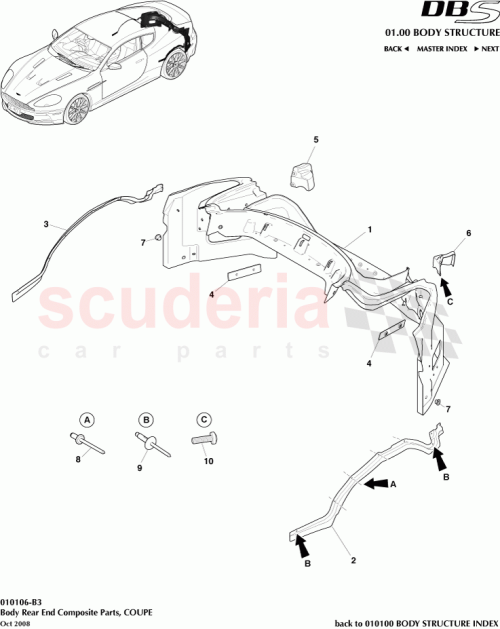 Part Diagram for Aston Martin 8D33-110824-AE