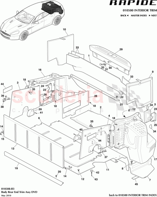 Part Diagram for Aston Martin AD43-45431-ABW