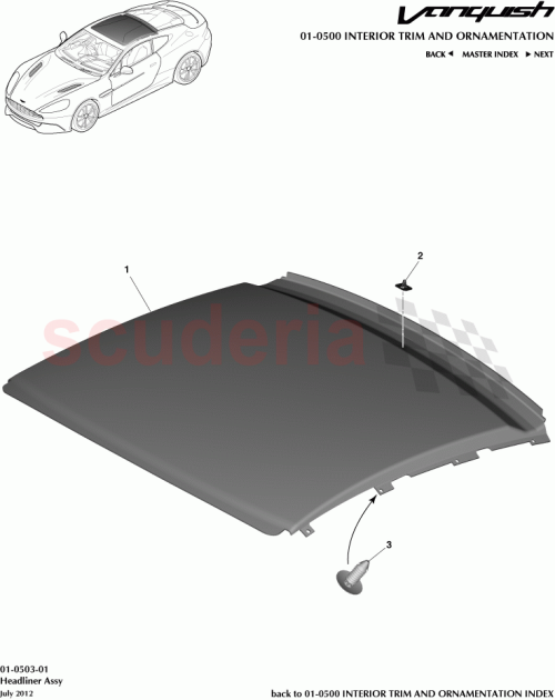 Part Diagram for Aston Martin DD33-51916-DCW