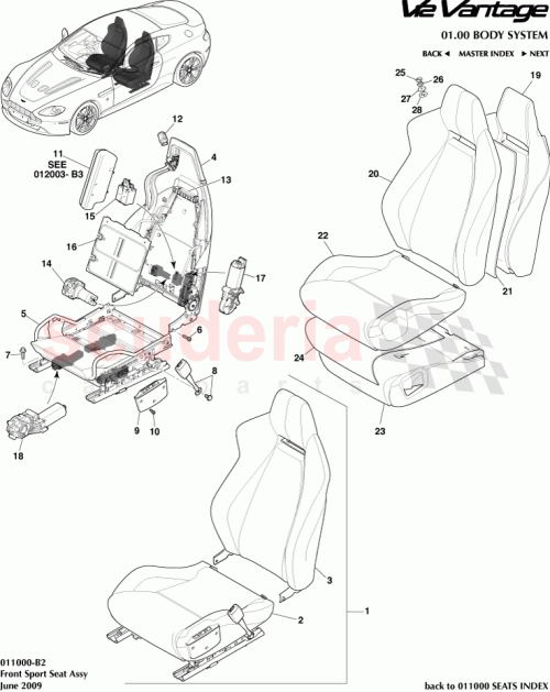 Part Diagram for Aston Martin AD23-64573-BAW