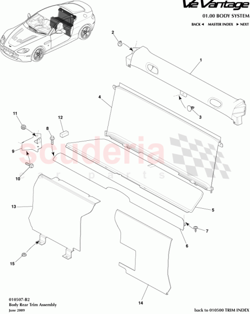 Part Diagram for Aston Martin 6G33-674A08-AB