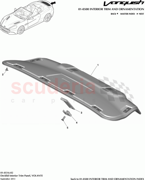 Part Diagram for Aston Martin CD33-40168-AAW