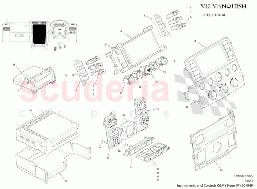 Part Diagram for Aston Martin 6R13-19E755-BA