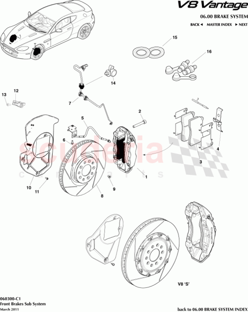 Part Diagram for Aston Martin BG33-1125-AA