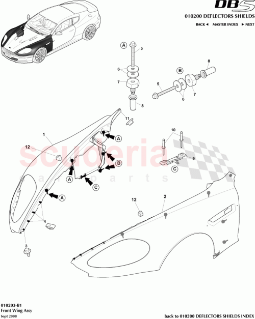 Part Diagram for Aston Martin 8D33-16006-AK