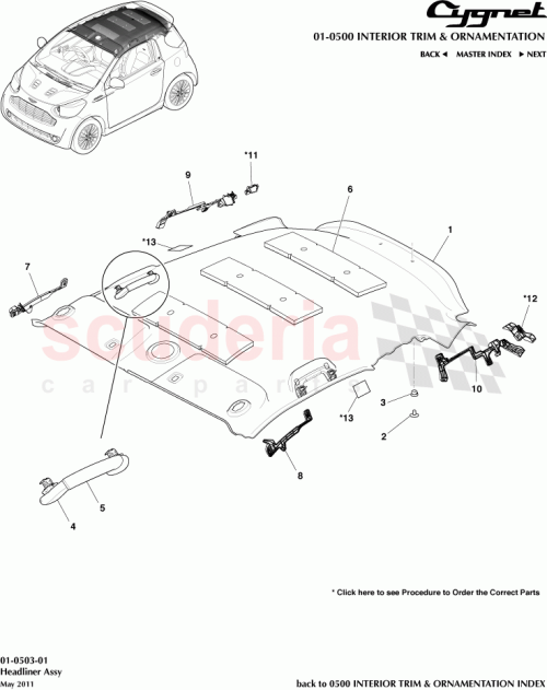 Part Diagram for Aston Martin 62221-74010