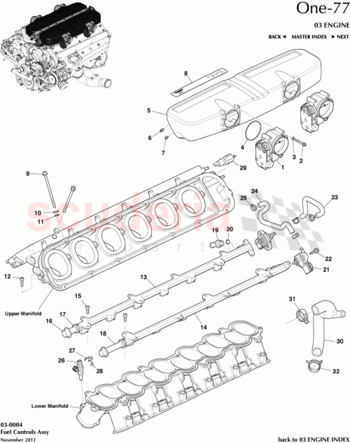 Part Diagram for Aston Martin AY93-9F593-AA
