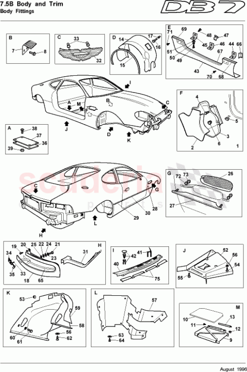 Part Diagram for Aston Martin 78-82439