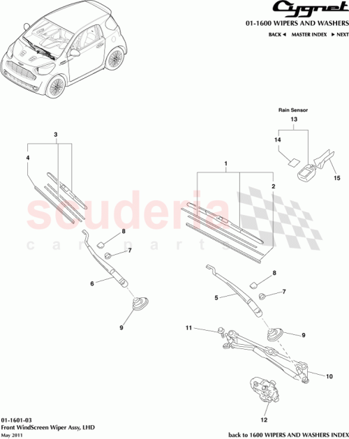 Part Diagram for Aston Martin 85212-37110