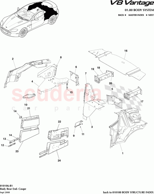 Part Diagram for Aston Martin AG3310457AA