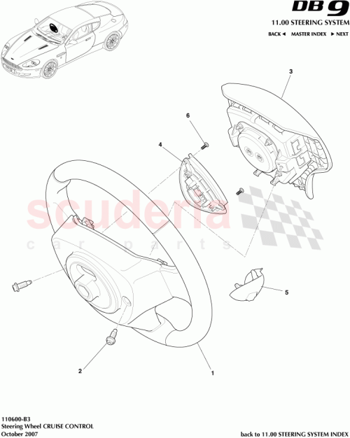Part Diagram for Aston Martin 9G43-25-11108