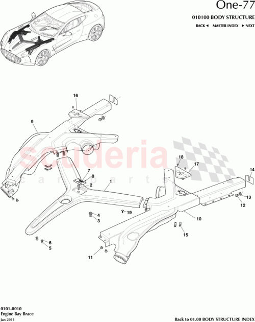 Part Diagram for Aston Martin 12023-09-6104-AA