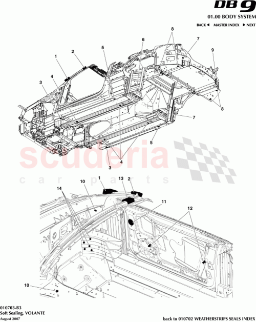 Part Diagram for Aston Martin 4G43-58863-AA