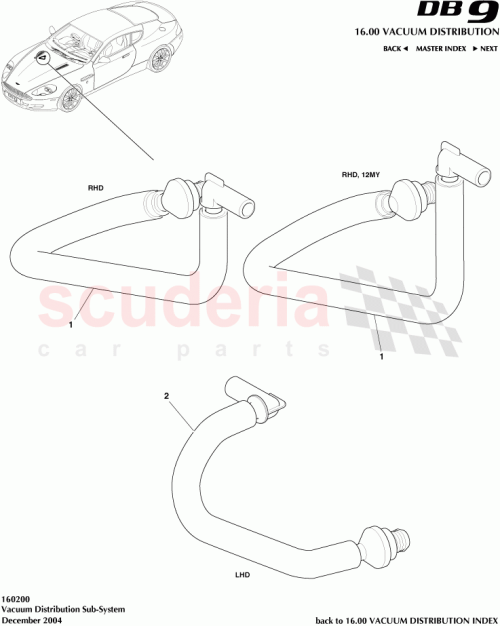 Part Diagram for Aston Martin 4G43-J1403-BB
