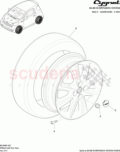 Part Diagram for Aston Martin 42652-74050