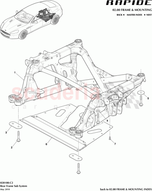 Part Diagram for Aston Martin AD43-5A364-AA