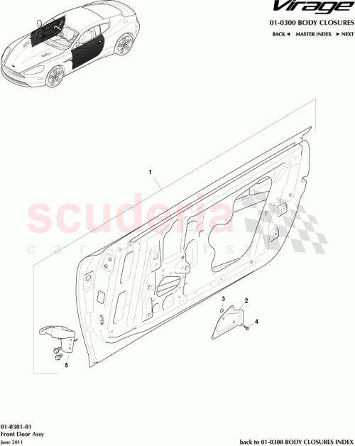 Part Diagram for Aston Martin CG43-20123-AE