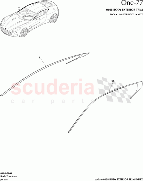 Part Diagram for Aston Martin DBY00337-A