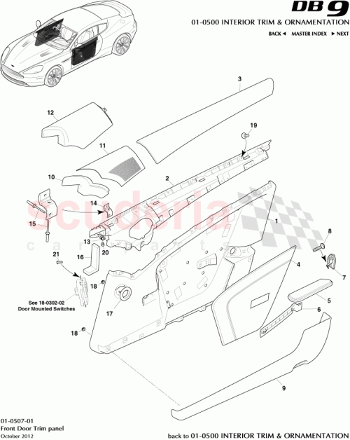 Part Diagram for Aston Martin CG43-24070-AAW