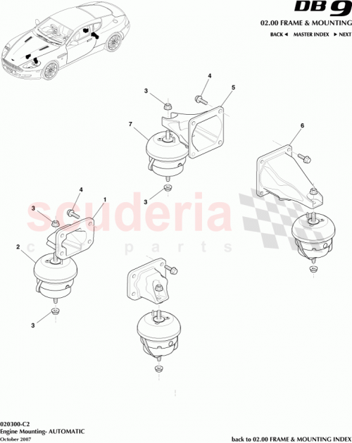 Part Diagram for Aston Martin 4G43-6068-BC