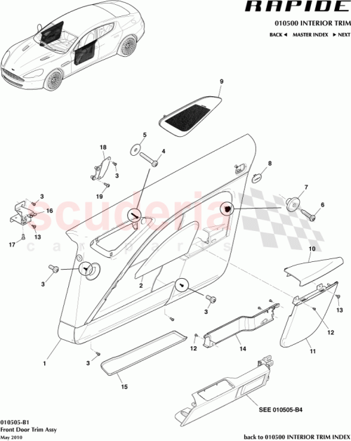 Part Diagram for Aston Martin AD43-87-10075