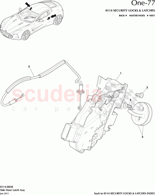 Part Diagram for Aston Martin 4G43-21813-AA