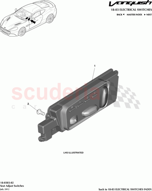 Part Diagram for Aston Martin CD33-14A701-EA