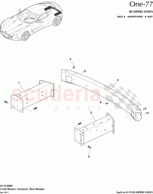Part Diagram for Aston Martin 705565