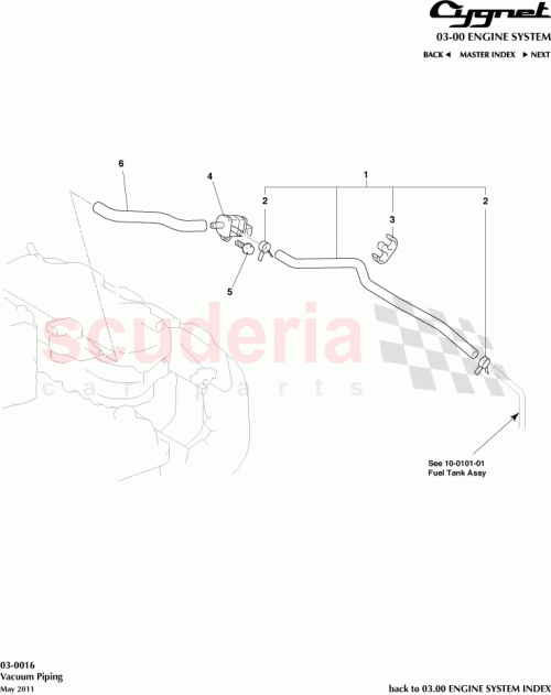 Part Diagram for Aston Martin 77281-50040