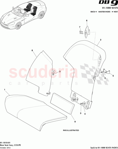 Part Diagram for Aston Martin CG43-60080-AAW