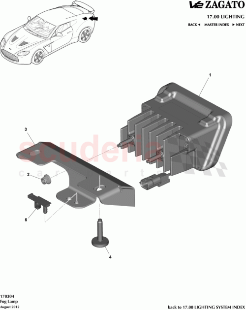 Part Diagram for Aston Martin AY93-15200-AA