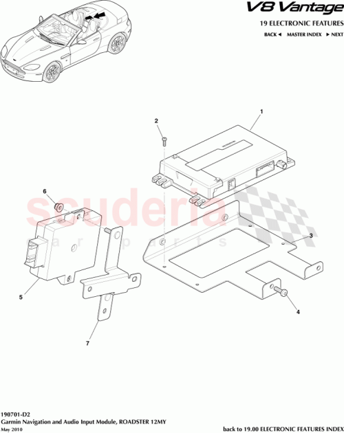 Part Diagram for Aston Martin CG33-10E887-BC