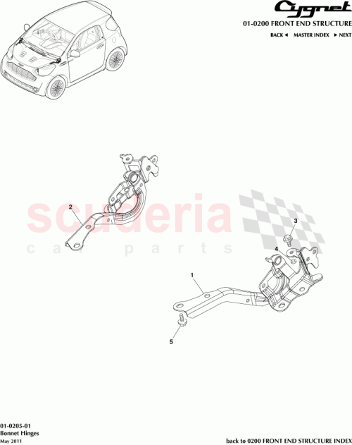 Part Diagram for Aston Martin 53497-42010
