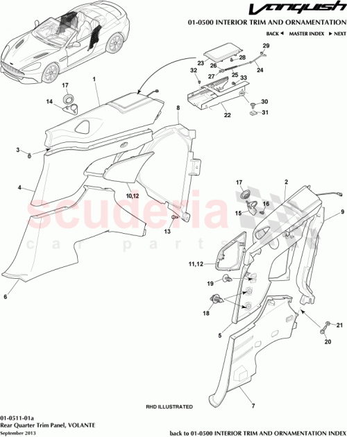 Part Diagram for Aston Martin 703732